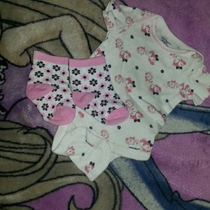 Baby Onesie and a pair of socks
